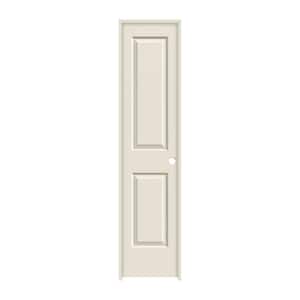 18 in. x 80 in. 2 Panel Cambridge Primed Left-Hand Smooth Solid Core Molded Composite MDF Single Prehung Interior Door