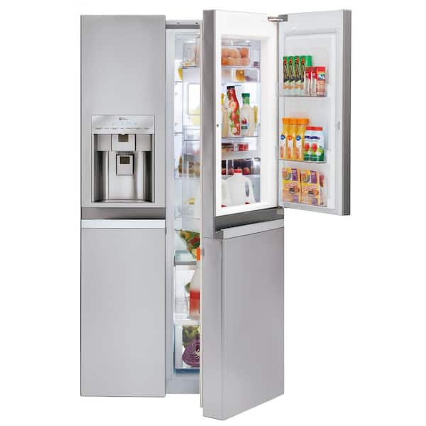 LG 21.5 cu. ft. Side By Side Refrigerator in Stainless Steel with Door-In-Door Design, Counter Depth