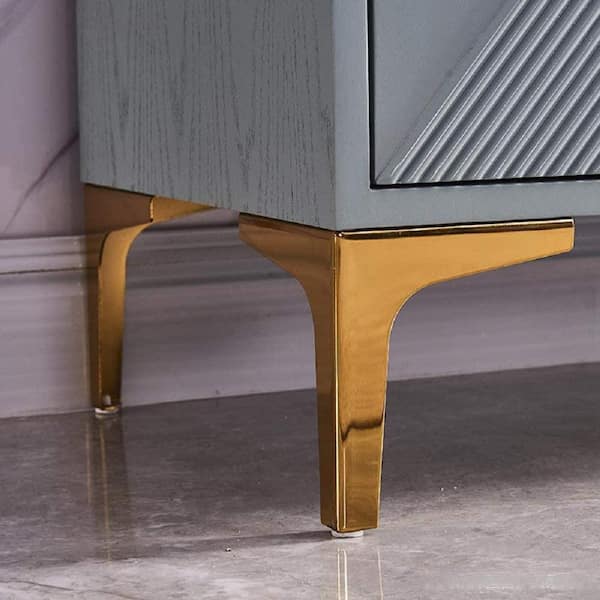 Angel Sar 6 in. Gold Triangle Replacement Furniture Legs Metal Replacement Leg Part for Cabinet Sofa TV Stand 4 Pieces SENC9460 The Home Depot