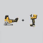 20V MAX XR Cordless Barrel Grip Jigsaw and ATOMIC 20V MAX Cordless Brushless 3/8 in. Impact Wrench (Tools-Only)