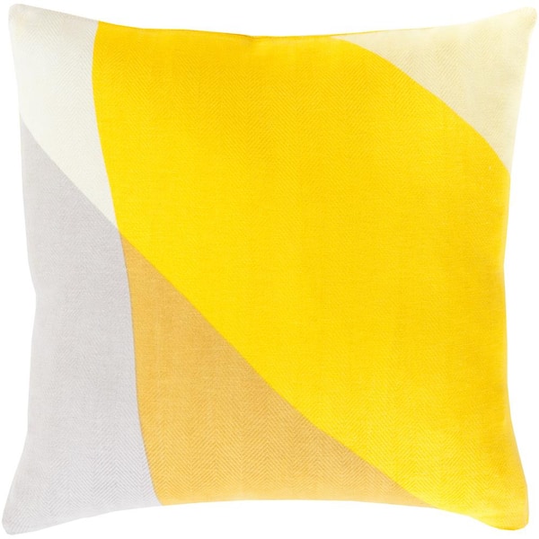 Artistic Weavers Ixelles Yellow Geometric Polyester 20 in. x 20 in. Throw Pillow