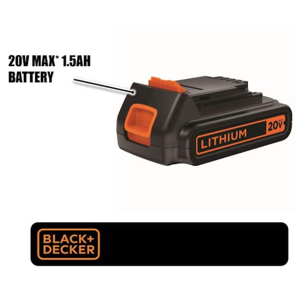 Black Decker Lithium 1.5 Ah 20v Battery Charger - 90571729-01
