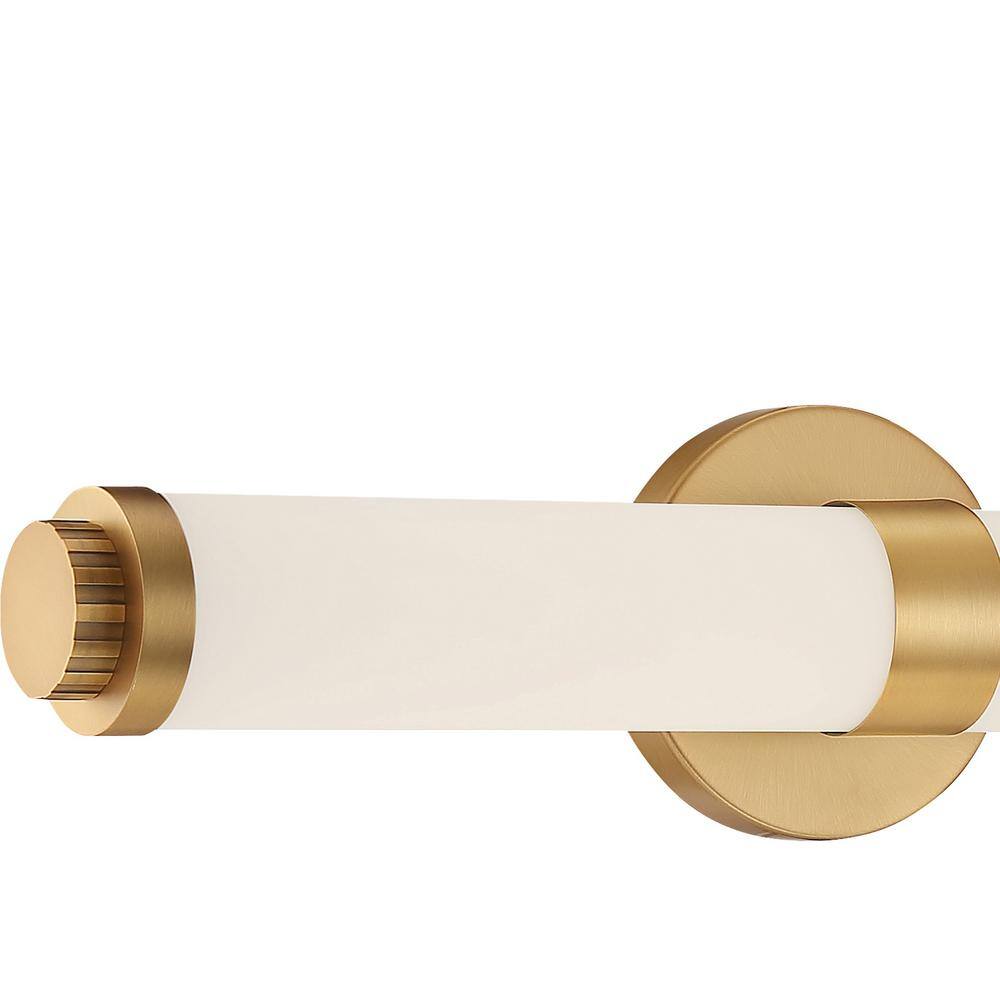 Brushed Gold 19.25" LED Vanity Light with Opal Glass