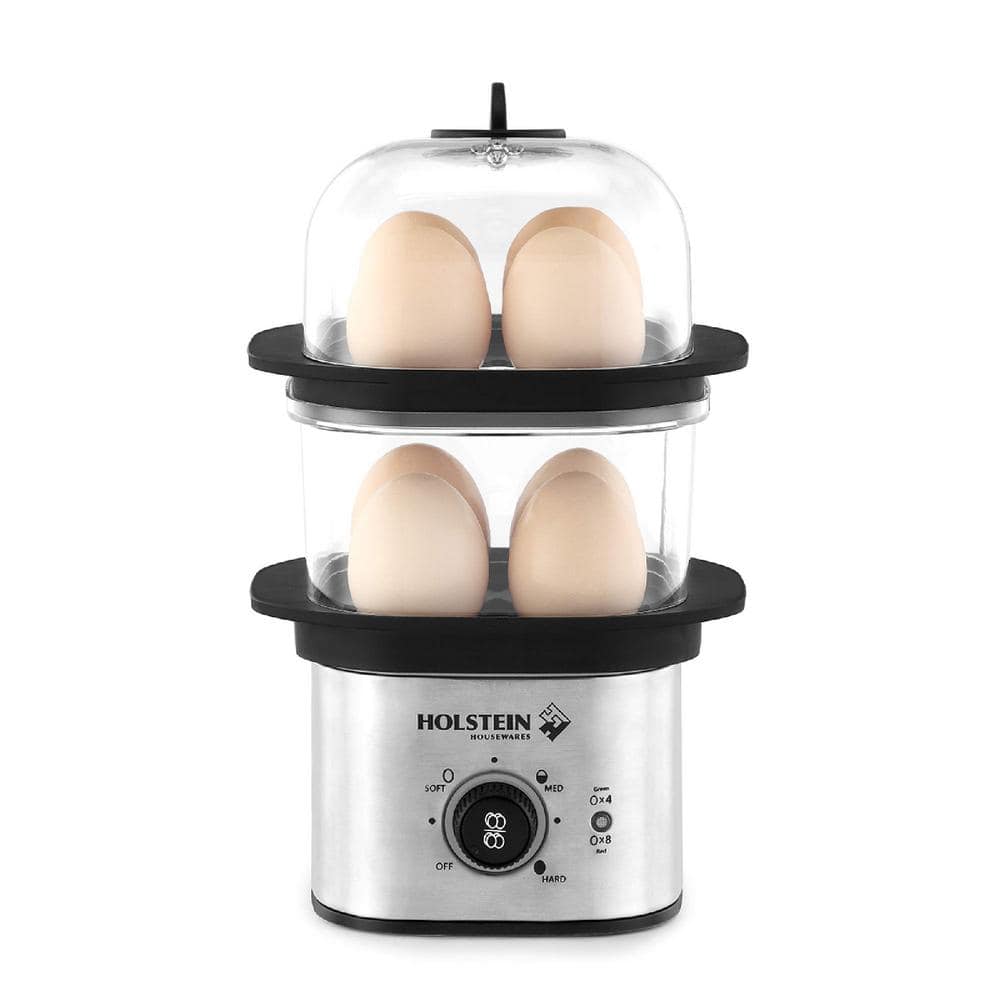 BELLA DOUBLE TIER EGG COOKER - SOFT, MEDIUM, OR HARD EGGS BOILED IN MINUTES!