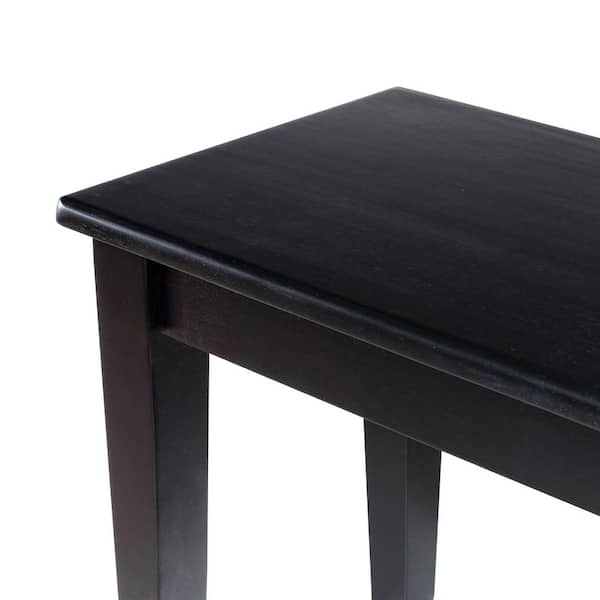 Boraam Shaker Black Dining Bench Backless 44in. 36318 - The Home Depot