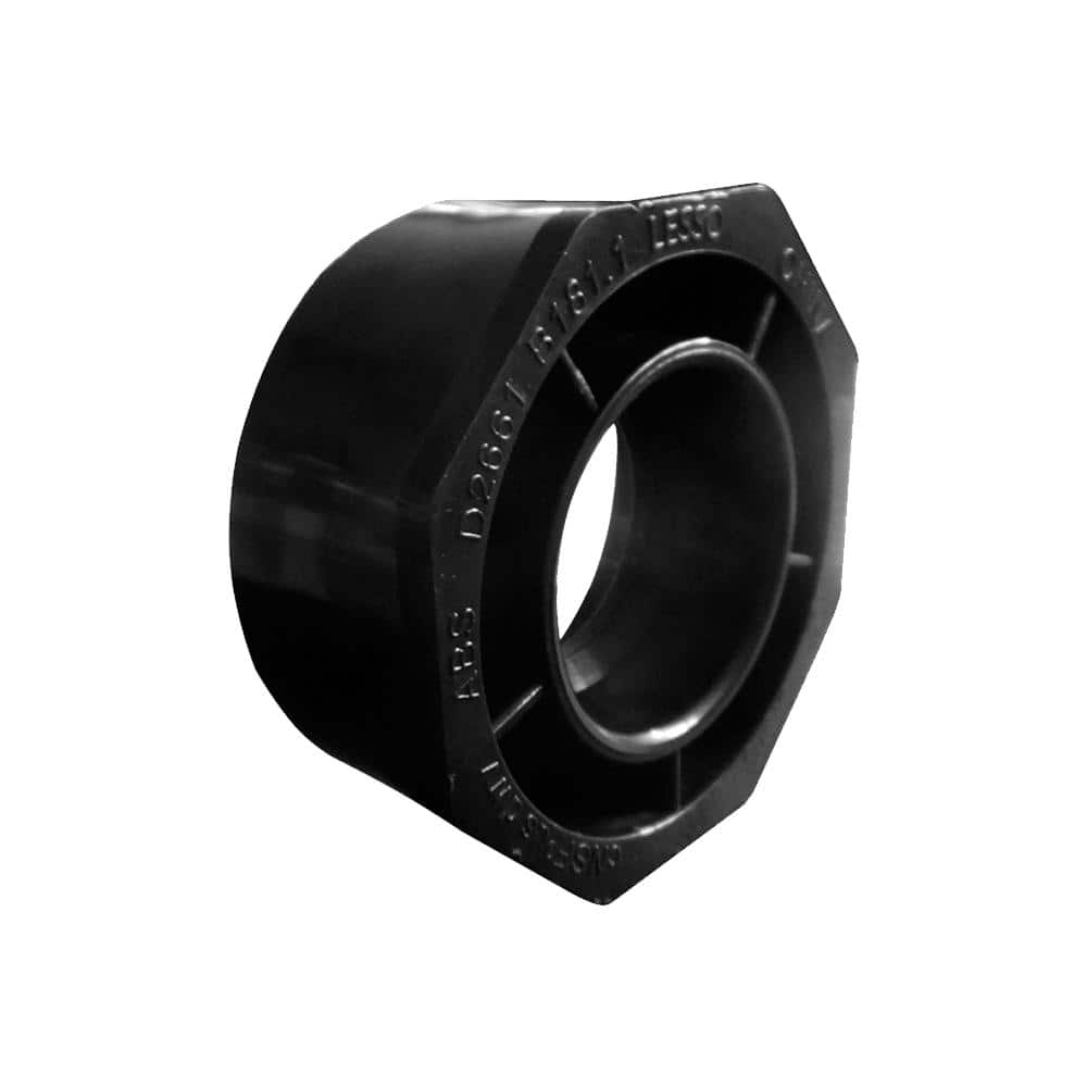 VPC 4 in. x 2 in. ABS Plastic DWV Spigot x Hub Flush Bushing Fitting 33 ...