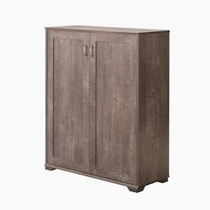 Lucile Walnut Oak Shoe Cabinet with 5-Shelves