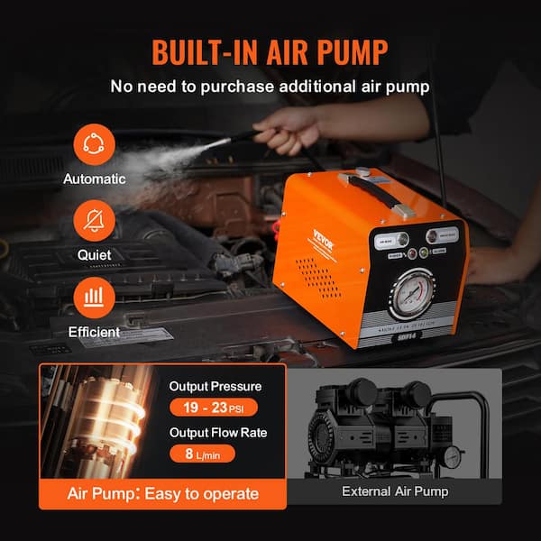 VEVOR Automotive Smoke Machine Leak Detector Evap Smoke Machine Leak Tester with Built-in Air Pump & Pressure Gauge Dual-Mode Diagnostic Leak
