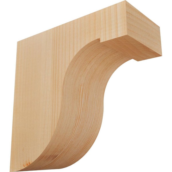 Ekena Millwork 5-1/2 in. x 12 in. x 12 in. Douglas Fir Del Monte Smooth Corbel