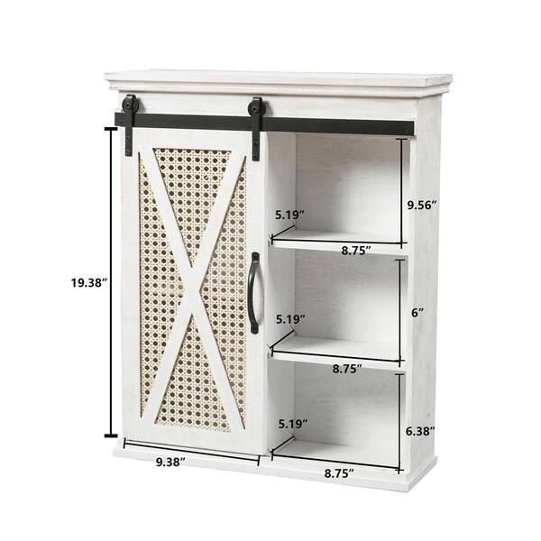 Tan Wood Wall Accent Cabinet Whif1248, Wall 038 Display Shelves With Glass Doors