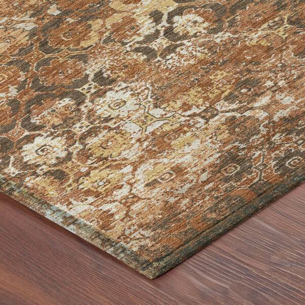 Chantille Machine Washable Indoor/Outdoor Abstract ACN2786 Paprika 2 ft. x 7 ft. Runner Rug
