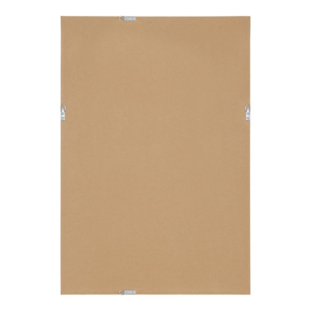Kobert 20" x 30" Natural Linen Texture Rectangular Wall Mirror