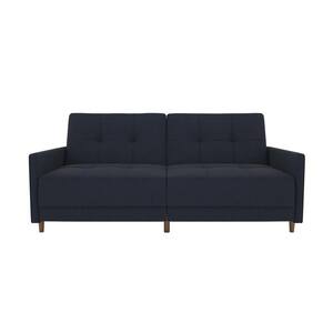 DHP Andora Coil Twin/Double Size Gray Linen Futon 2146429 - The Home Depot