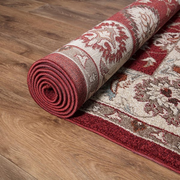 Concord Global Trading Chester Oushak Red 7 ft. x 9 ft. Area Rug