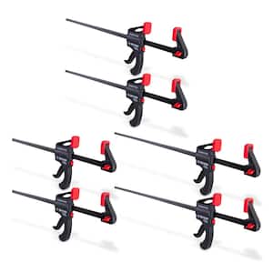 12 in., 24 in. & 36 in. Quick Release Bar Clamp Set, with 18 in./30 in./42 in. Spreader, 6-Piece Set