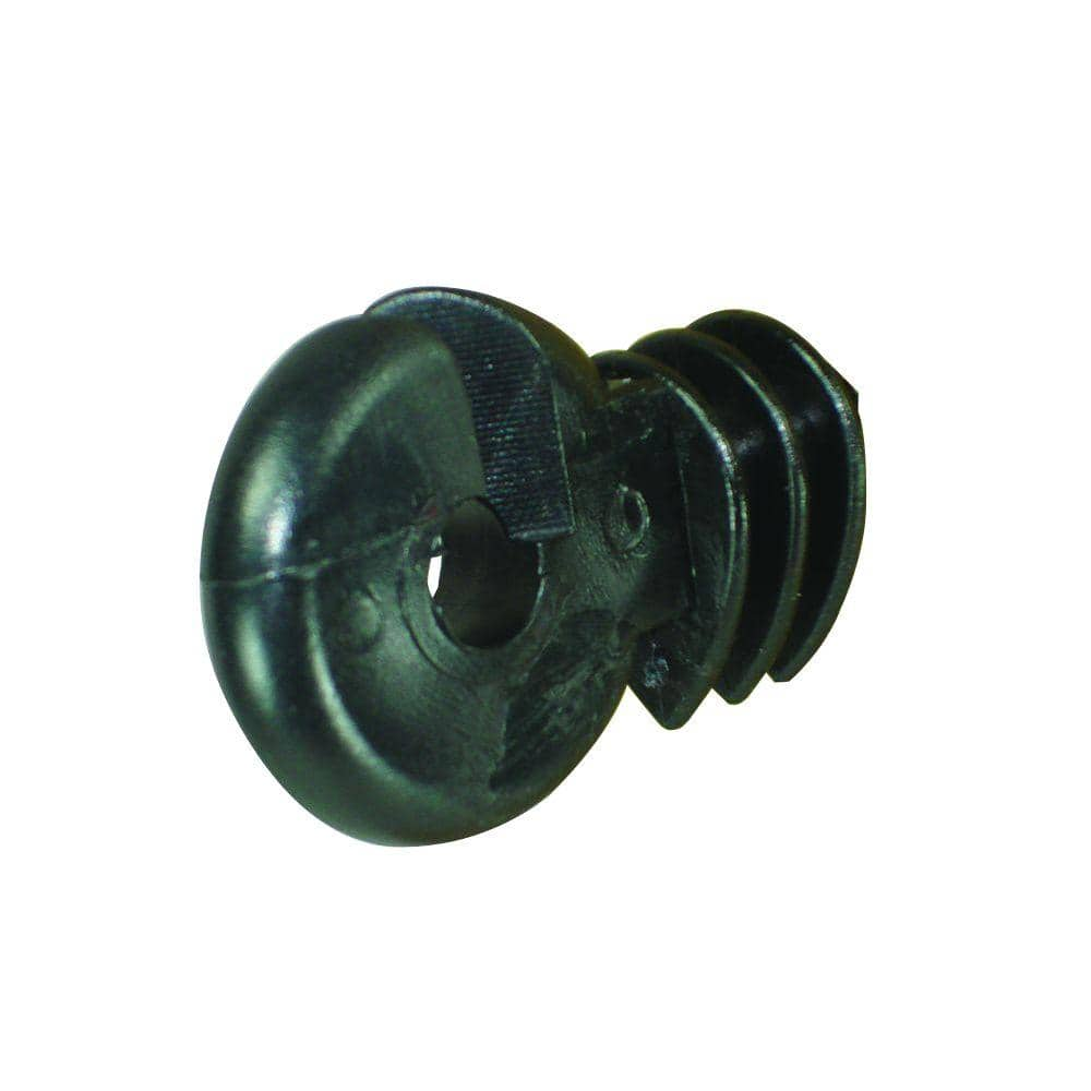 Field Guardian Wood Post - Screw in Ring Insulator - Polyrope - Black