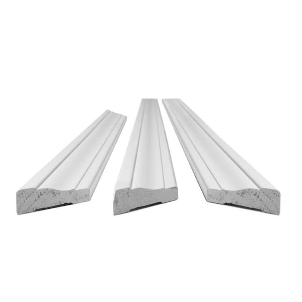 WM356 11/16 in. D x 2-1/4 in. W x 84 in. L White Prefinished Wood Finger Jointed Door Casing Set (6-Pack)