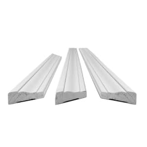 WM356 .69 in. x 2.25 in. x 7 ft. Pine White Prefinished Finger Jointed Door Casing Set (6-Pack)