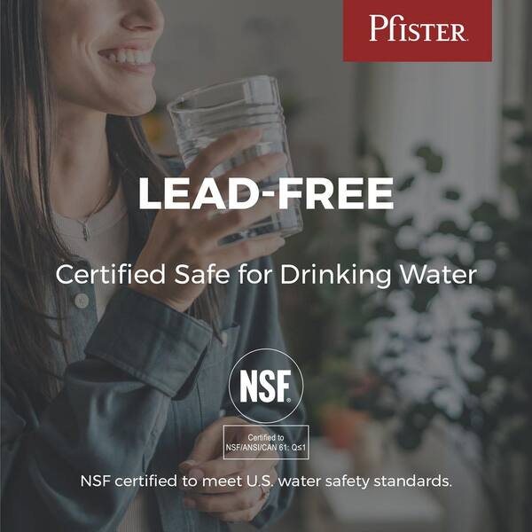 Pfister Wray Küchenarmatur – Herausziehbarer Sprüher, Hoher Bogen, Mattschwarz, Mit Seifenspender, F5297WRYB
