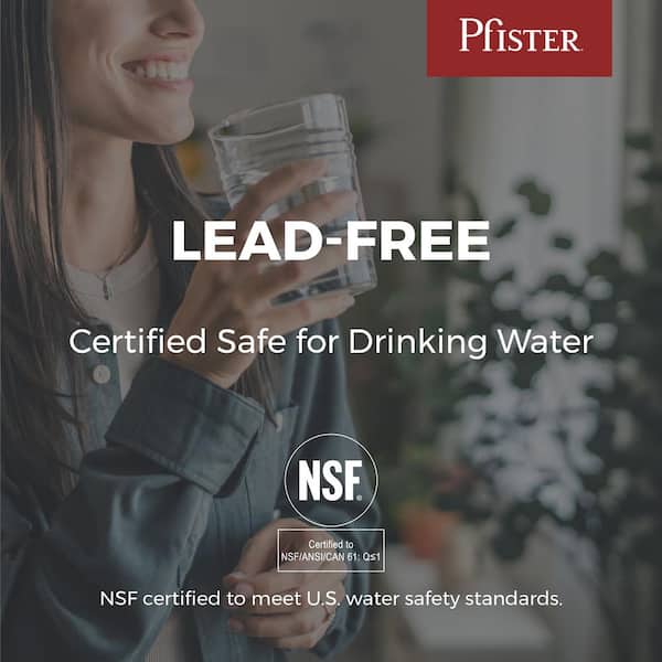 Pfister Pfirst Küchenarmatur - Hoher Bogen, Herausziehbarer Sprühkopf, Einhebel, Mattschwarz (Modell G529PF2B)