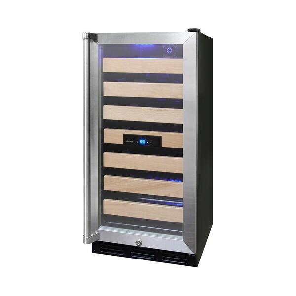 VINOTEMP 26-Bottle Convertible Wine Cooler with Interior Display