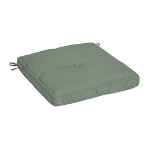 Plush Polyfill 20 in. x 20 in. Sage Green Texture Square Outdoor Chair Cushion