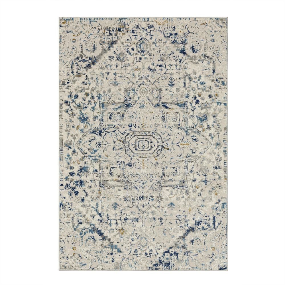 Mohawk Home Damon Blue 5 ft. 3 in. x 8 ft. Area Rug 832308 - The Home Depot