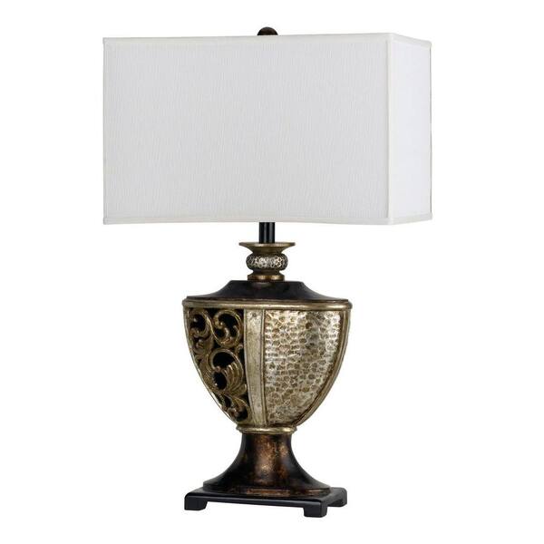 CAL Lighting Andria 30 in. Argent Resin Table Lamp