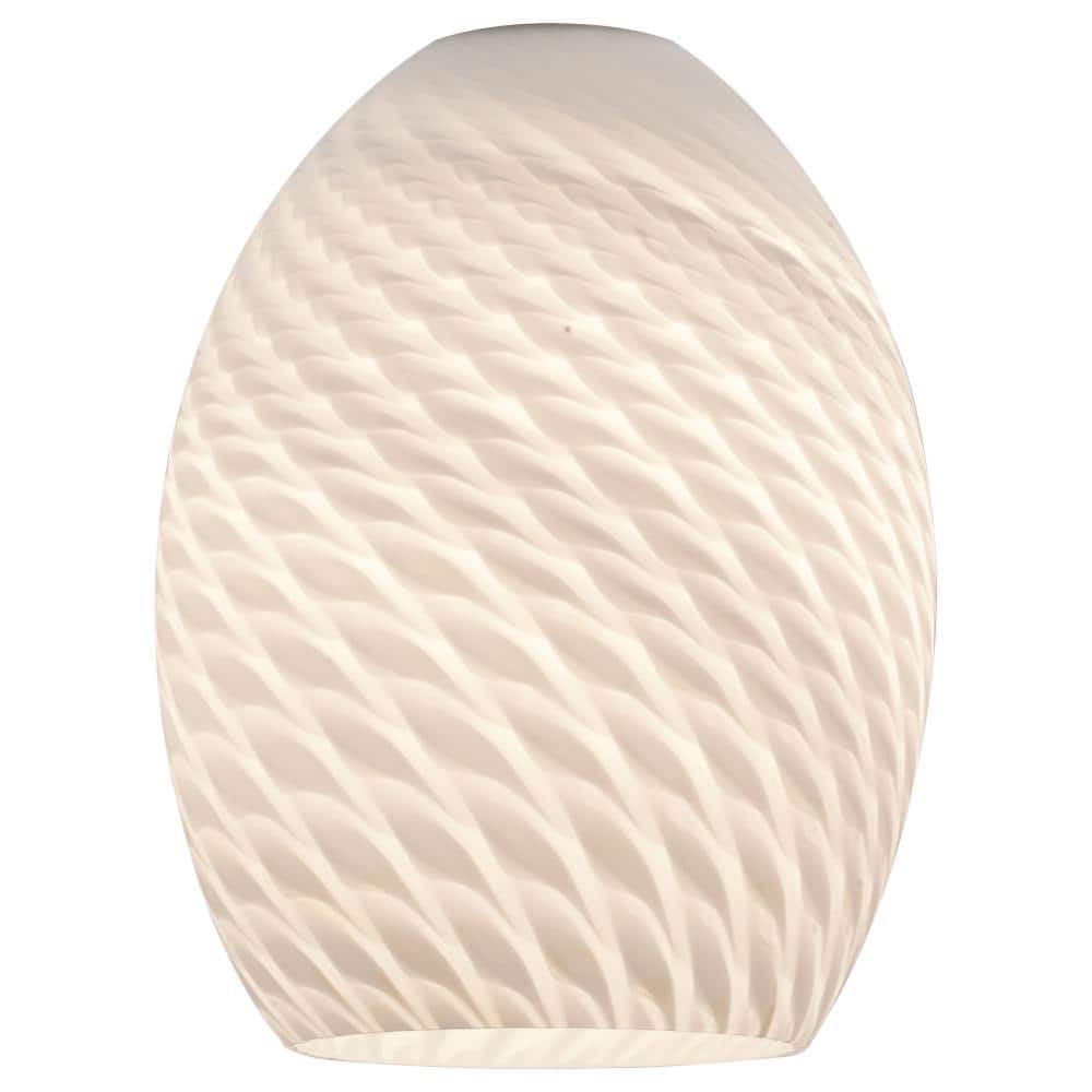 Firebird 6 in. White Glass Shade