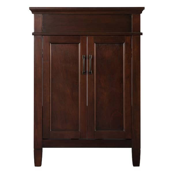 Home Decorators Collection Ashburn 24 in. W x 21.63 in. D x 34 in. H Bath Vanity Cabinet without Top in Mahogany