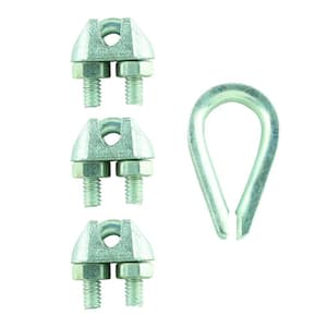 3/32 in. x 1/8 in. Zinc-Plated Clamp Set (4-Pieces)