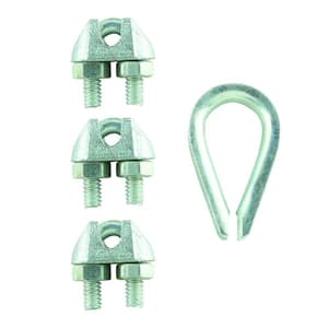 Crown Bolt 3/16 in Zinc-Plated Clamp Set and Thimble 4 in 1 Set 