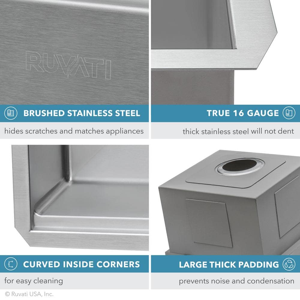 27-Inch Stainless Steel Workstation Kitchen Sink with Accessories