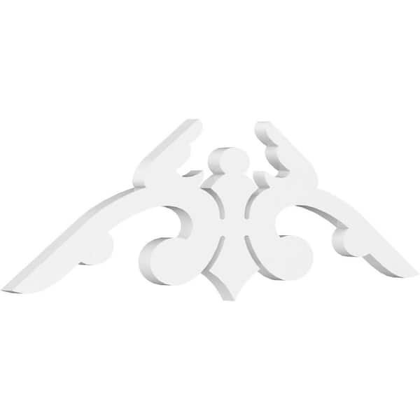 Ekena Millwork 1 in. x 36 in. x 12 in. (8/12) Pitch Milton Gable Pediment Architectural Grade PVC Moulding