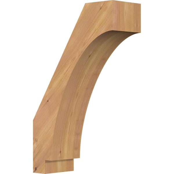 Ekena Millwork 5 1/2"W x 14"D x 22"H Imperial Smooth Knee Brace, Western Red Cedar
