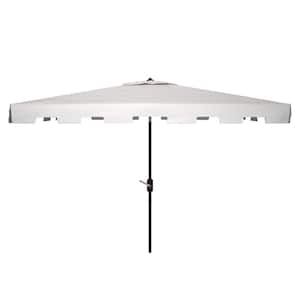 Zimmerman 10 ft. Aluminum Rectangular Market Tilt Patio Umbrella in White