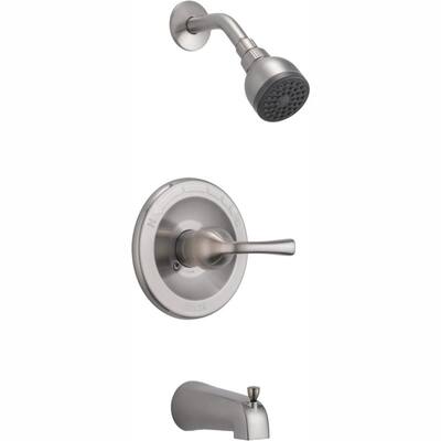 Foundations Single-Handle 1-Spray Tub and Shower Faucet in Brushed Nickel (Valve Included)