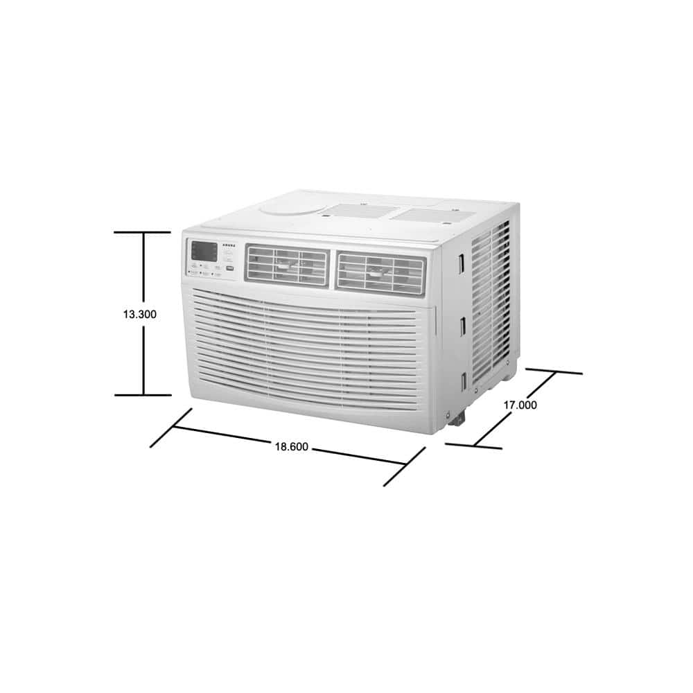 White Digital Window-Mounted Air Conditioner with Remote Control