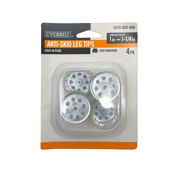 Everbilt 1 in. Clear Round Anti-Skid Leg Tips (4-Pack)