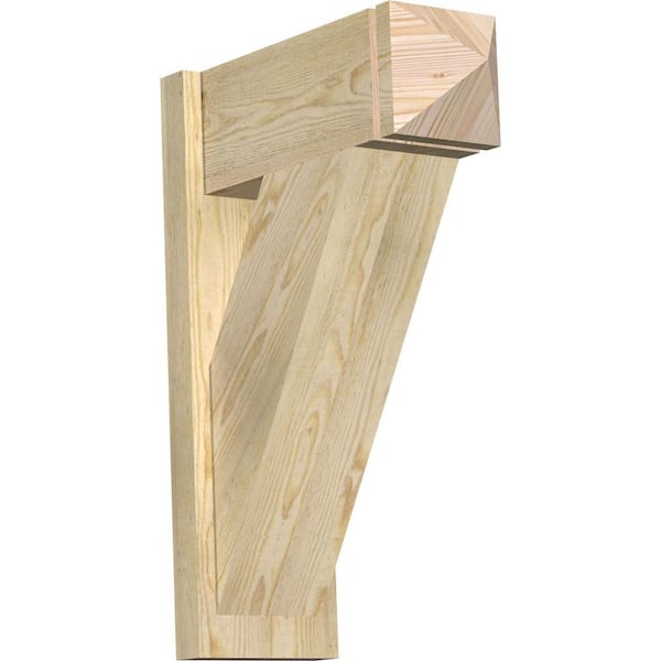 Ekena Millwork 8 in. x 28 in. x 20 in. Traditional Arts and Crafts Rough Sawn Douglas Fir Outlooker