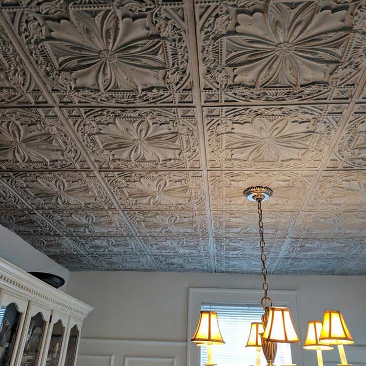 Milan 2' x 2' Antique Taupe PVC Ceiling Tiles