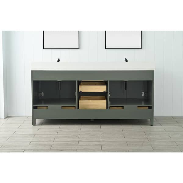 Design Element Valentino 72 in. W x 22 in. D Single Sink Bath