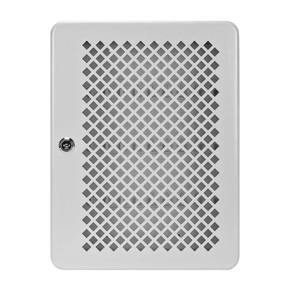Gray Steel 40-Key Lock Box with Green Tags