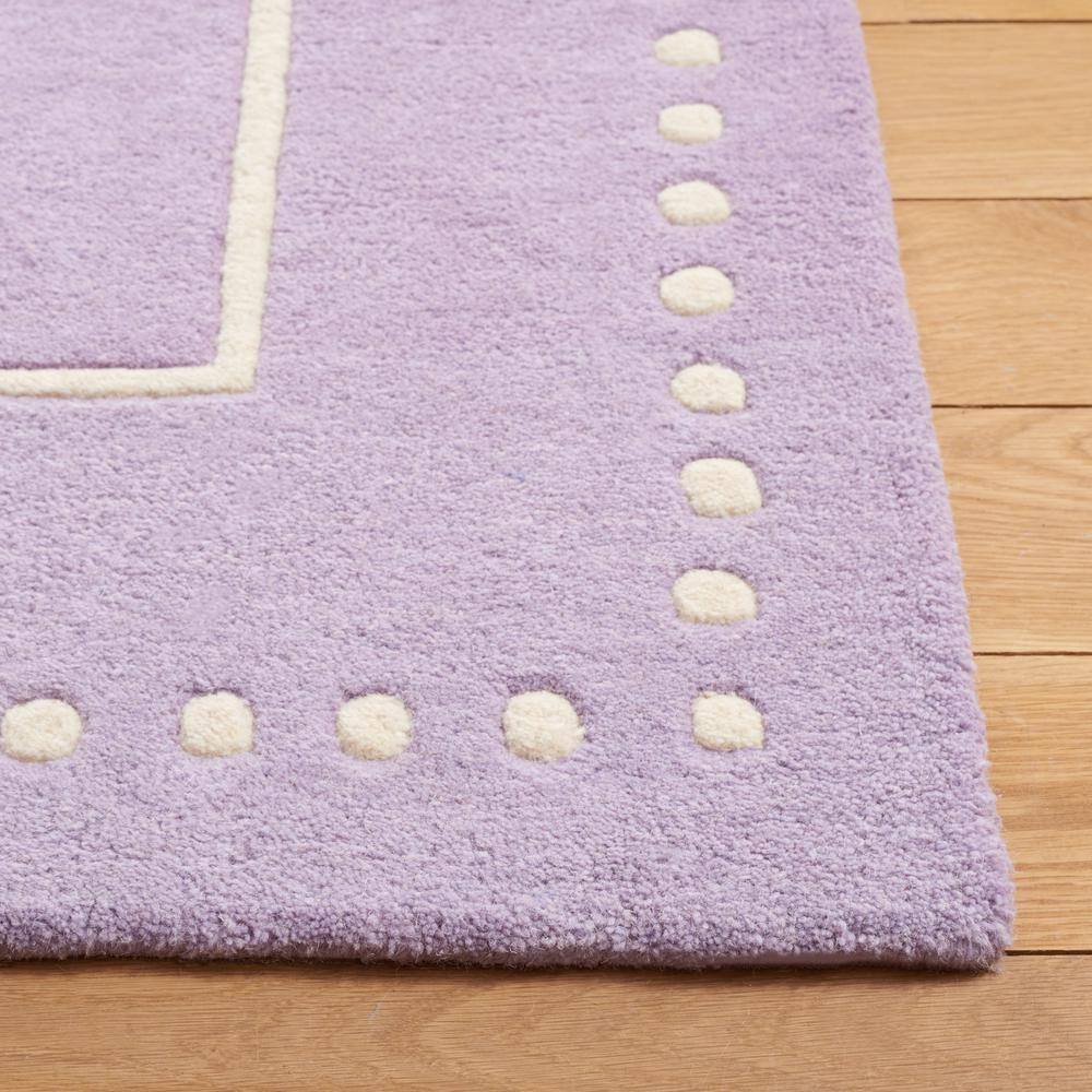 Lavender Ivory Elegance 6' x 9' Hand-Tufted Wool & Viscose Area Rug