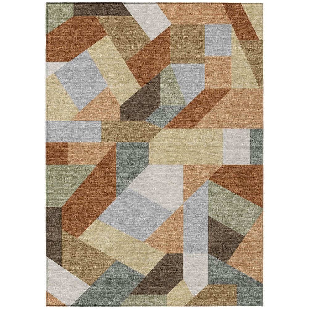 Chantille Machine Washable Indoor/Outdoor Abstract ACN2893 Paprika 3 ft. x 5 ft. Area Rug price history on PriceWatchPro