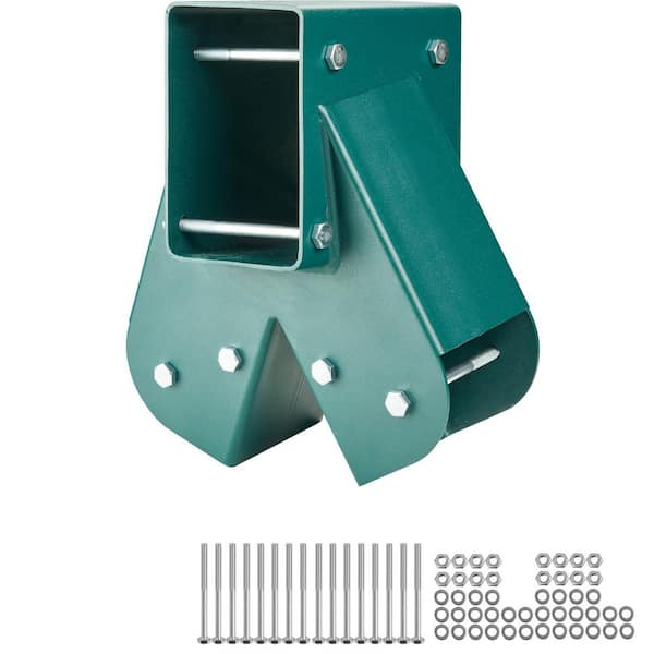 SVOPES A-Frame Swing Set Brackets, Heavy Duty Carbon Steel, Mounting Hardware, DIY Kit for 4x4 Legs & 4x6 Beam, Green (2 Pcs)