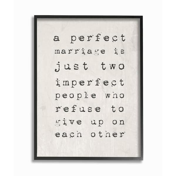 Stupell Industries 16 in. x 20 in. "A Perfect Marriage" by Daphne Polselli Wood Framed Wall Art