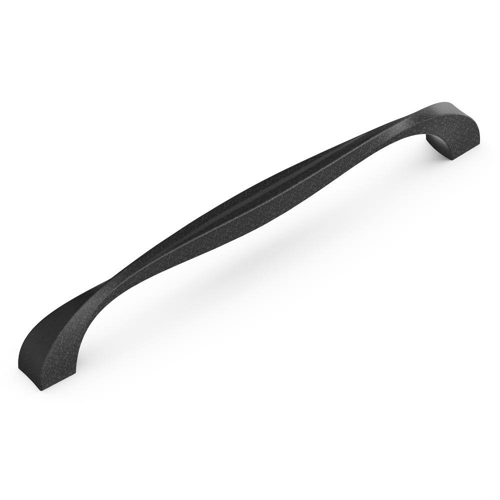 Black Iron Twist Kitchen Cabinet Bar Handles with Mounting Hardware