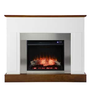 Helsa 50 in. Electric Fireplace in White