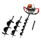 52 cc Gasoline Engine Single-Cylinder 2-Stroke Post Hole Digger with 4 in./6 in./8 in. Bits